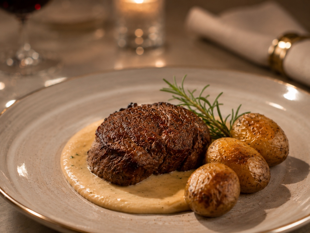 Chateaubriand de mignon trufado com aligot